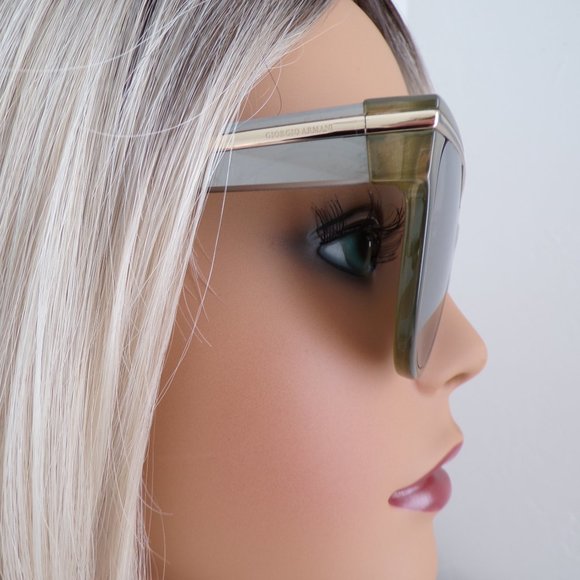 Armani Mirrored Gold Accent Aviators, Cat Eye Pilot Browline Detail 53mm AR8124 main image 11